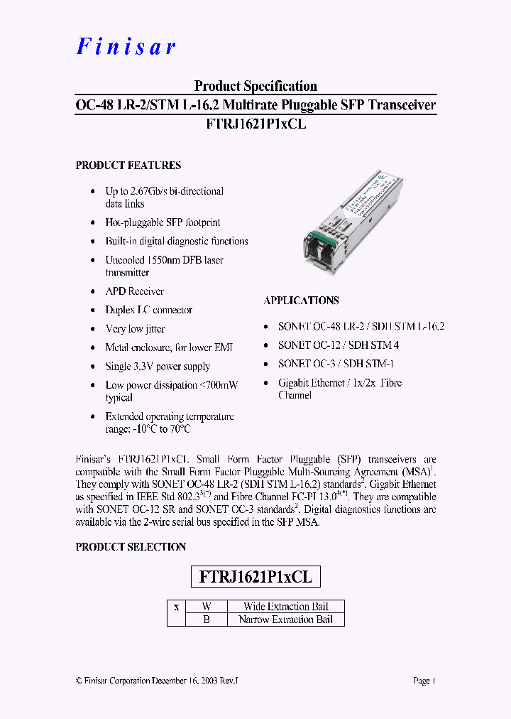 FTRJ1621P1BCL_3108165.PDF Datasheet