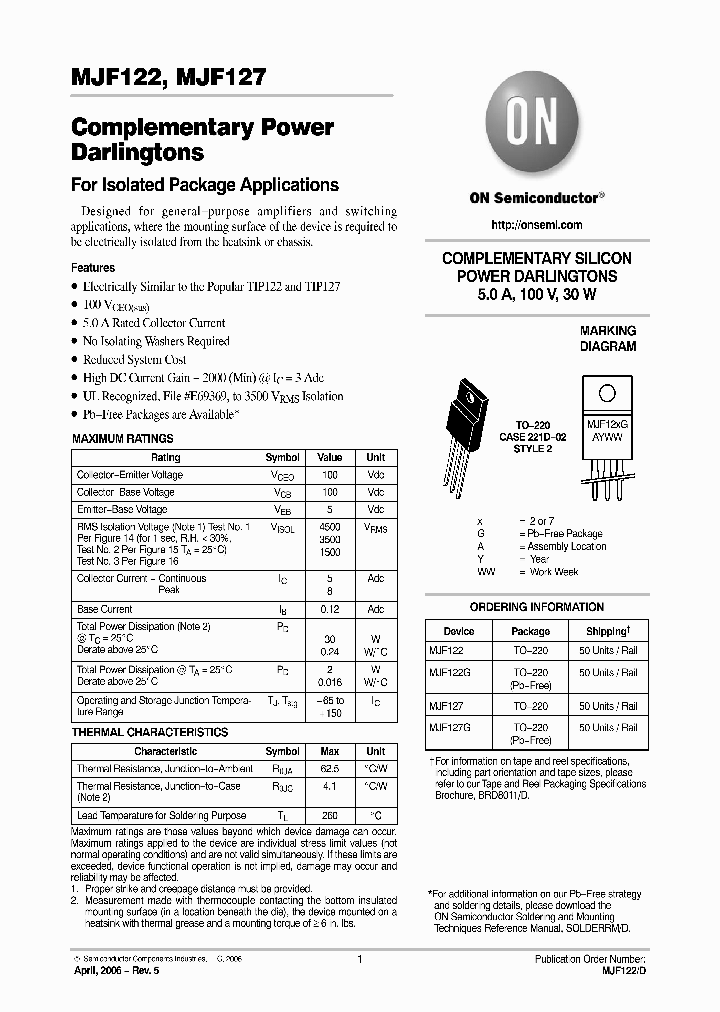 MJF127_3112330.PDF Datasheet