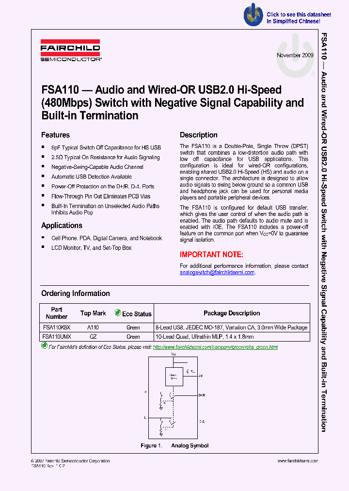 FSA110K8X_3119014.PDF Datasheet