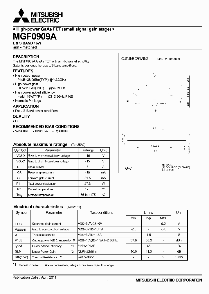 MGF0909A11_3125054.PDF Datasheet