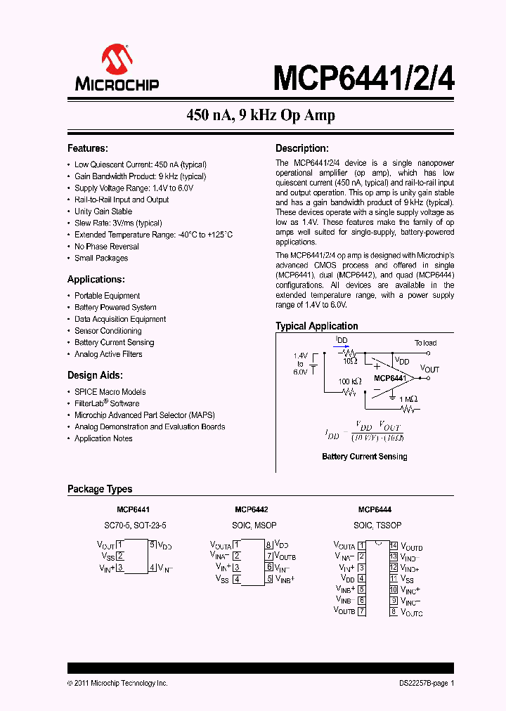 MCP6444_3127912.PDF Datasheet