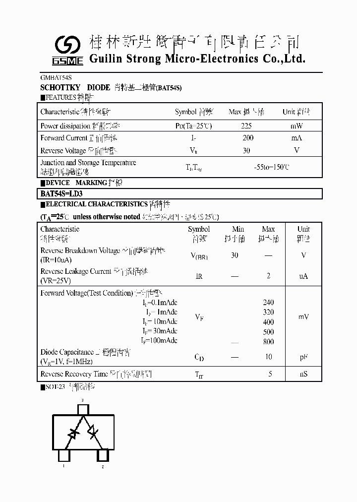 GMBAT54S_3129199.PDF Datasheet