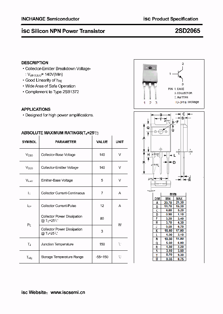 2SD2065_3138815.PDF Datasheet