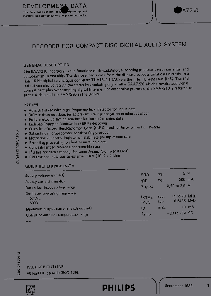 SAA7210_3140550.PDF Datasheet