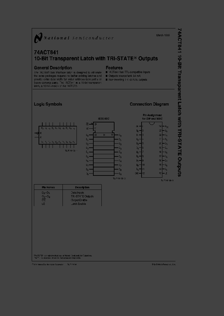 74ACT841SPCQR_3150540.PDF Datasheet