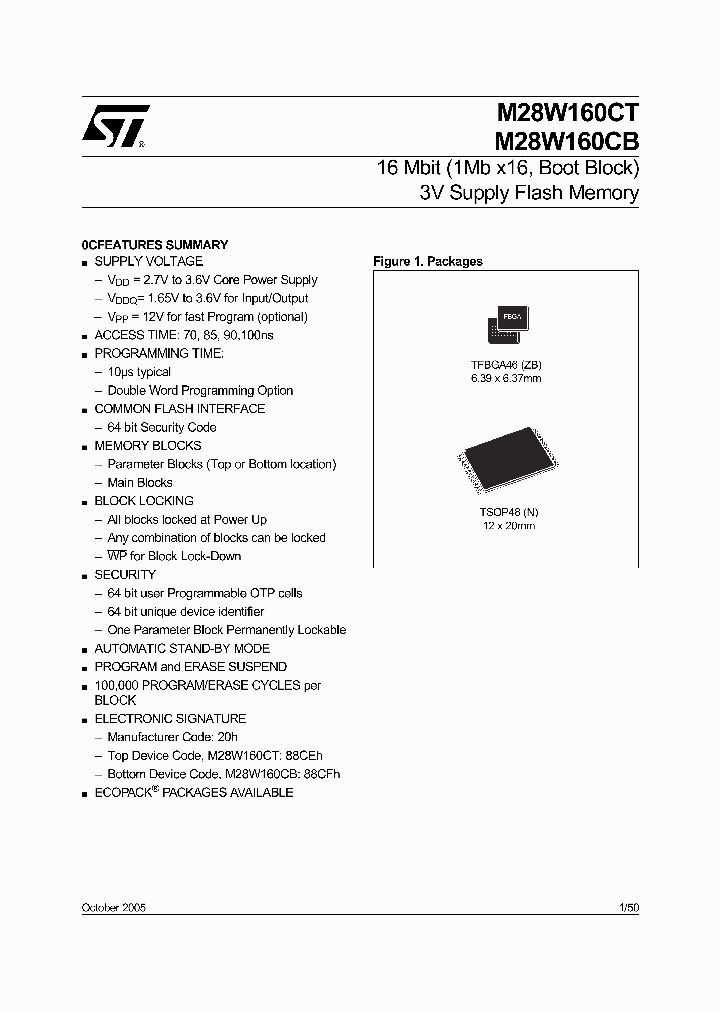 M28W160CT85N1S_3150544.PDF Datasheet