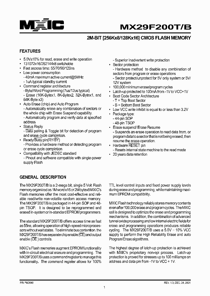 MX29F200BTI-90_3165857.PDF Datasheet