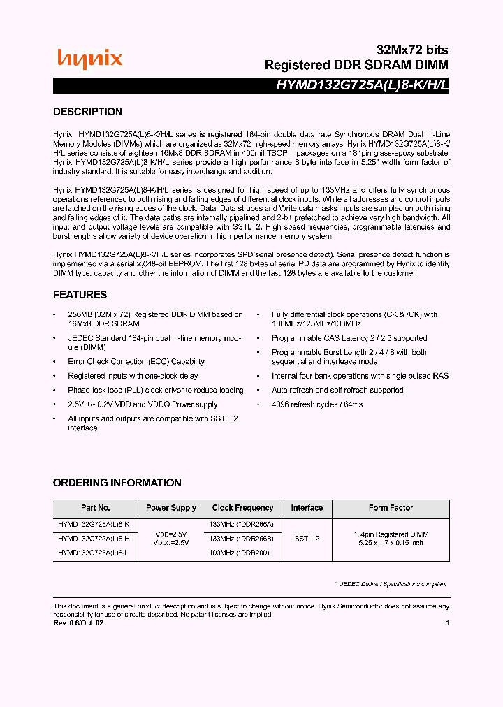 HYMD132G725AL8_3171612.PDF Datasheet