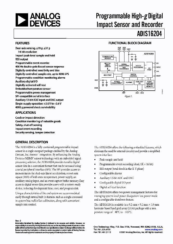 ADIS16204PCBZ_3172581.PDF Datasheet