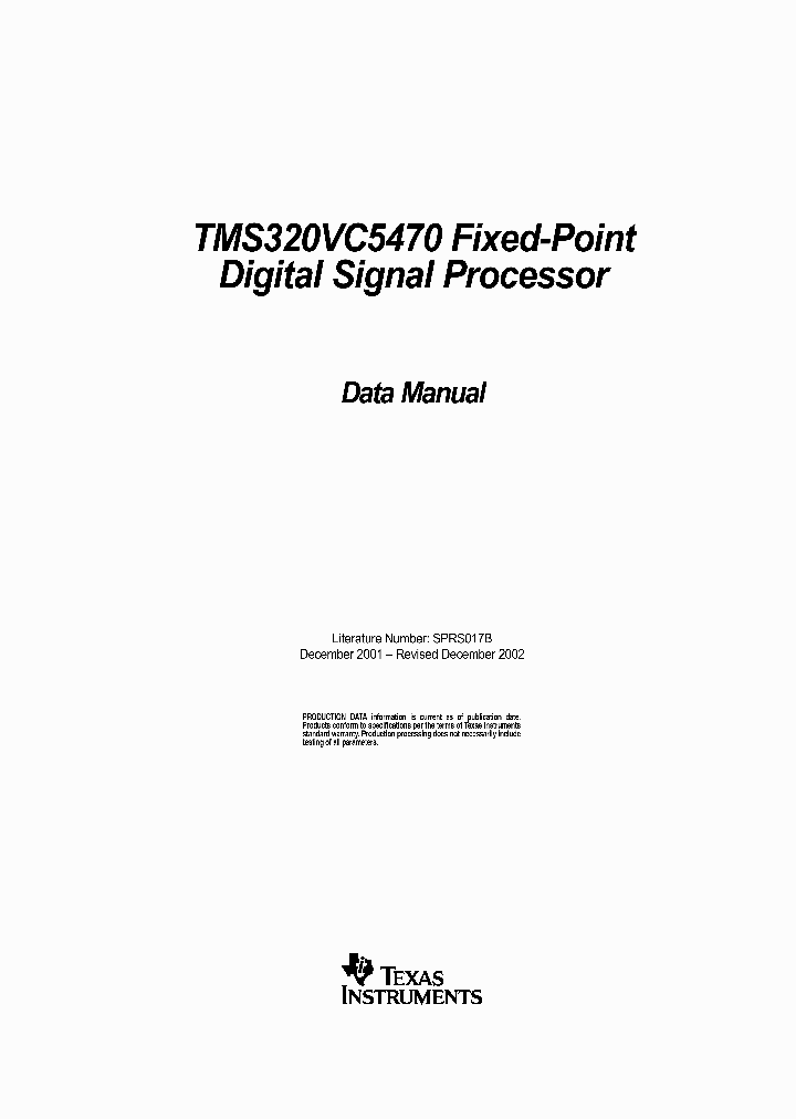 TMS320VC5470RISC_3180104.PDF Datasheet