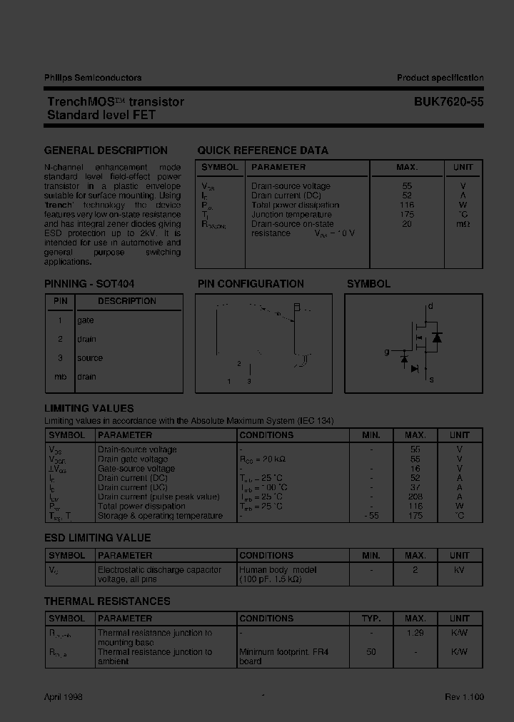 BUK7620-55TR_3192360.PDF Datasheet