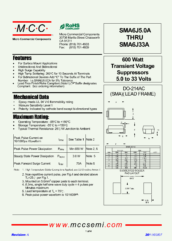 SMA6J50A_3200569.PDF Datasheet