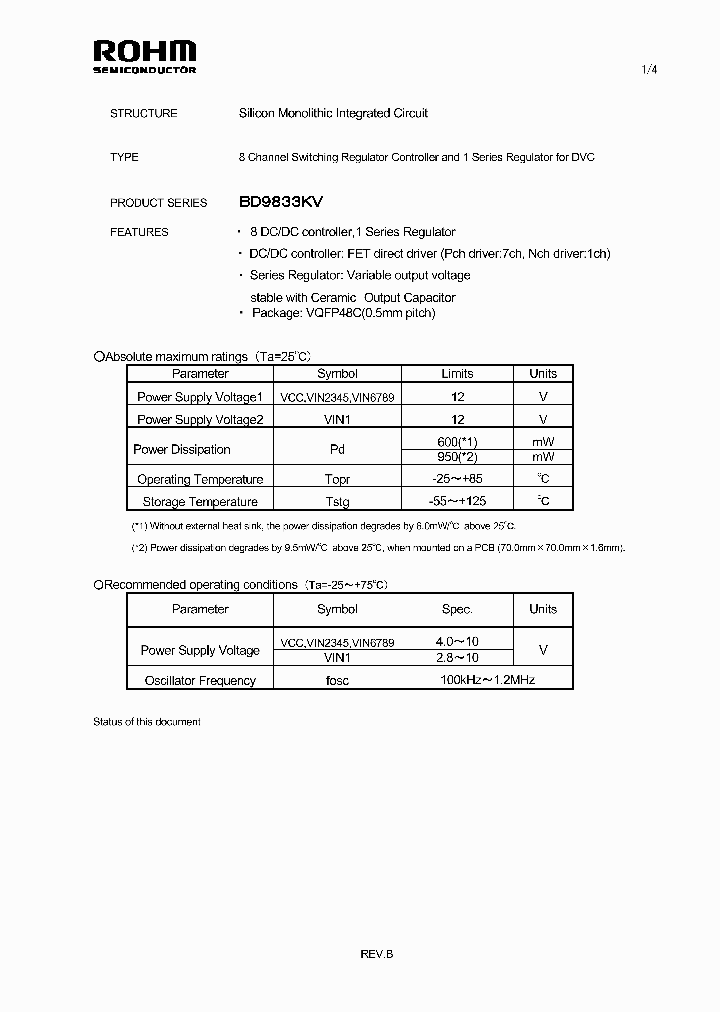 BD9833KV_3203660.PDF Datasheet