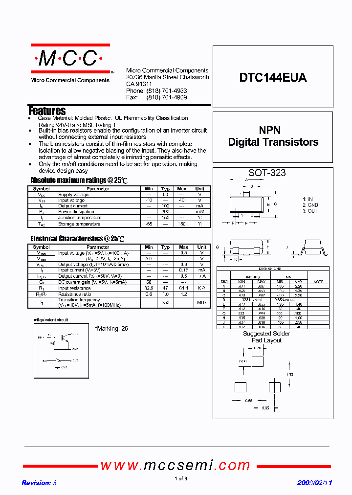 DTC144EUA-TP_3205172.PDF Datasheet
