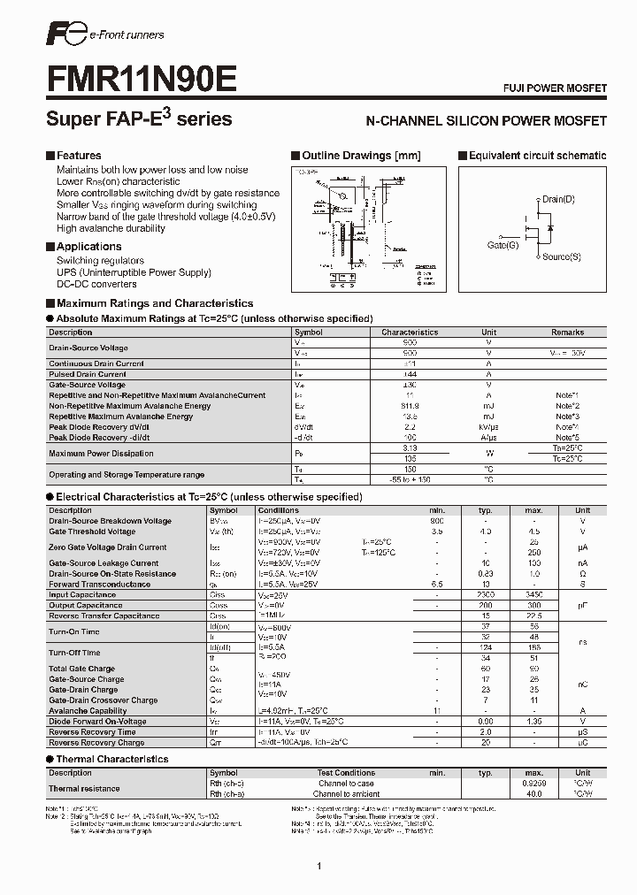 FMR11N90E_3221793.PDF Datasheet