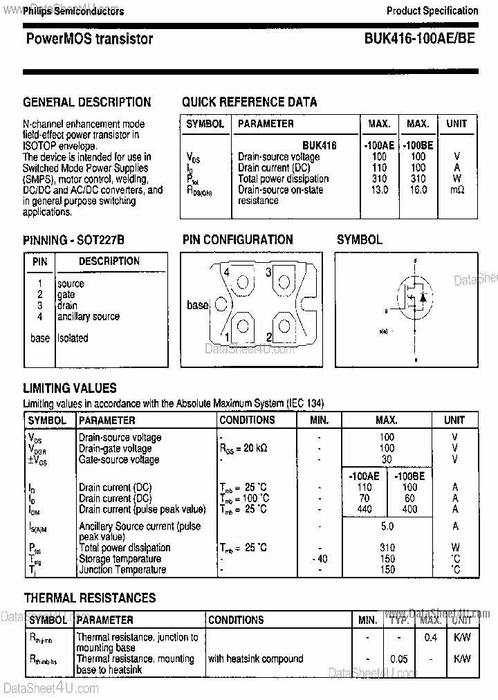 BUK416-100AE_3222796.PDF Datasheet