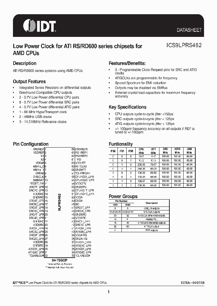 ICS9LPRS462_3228513.PDF Datasheet