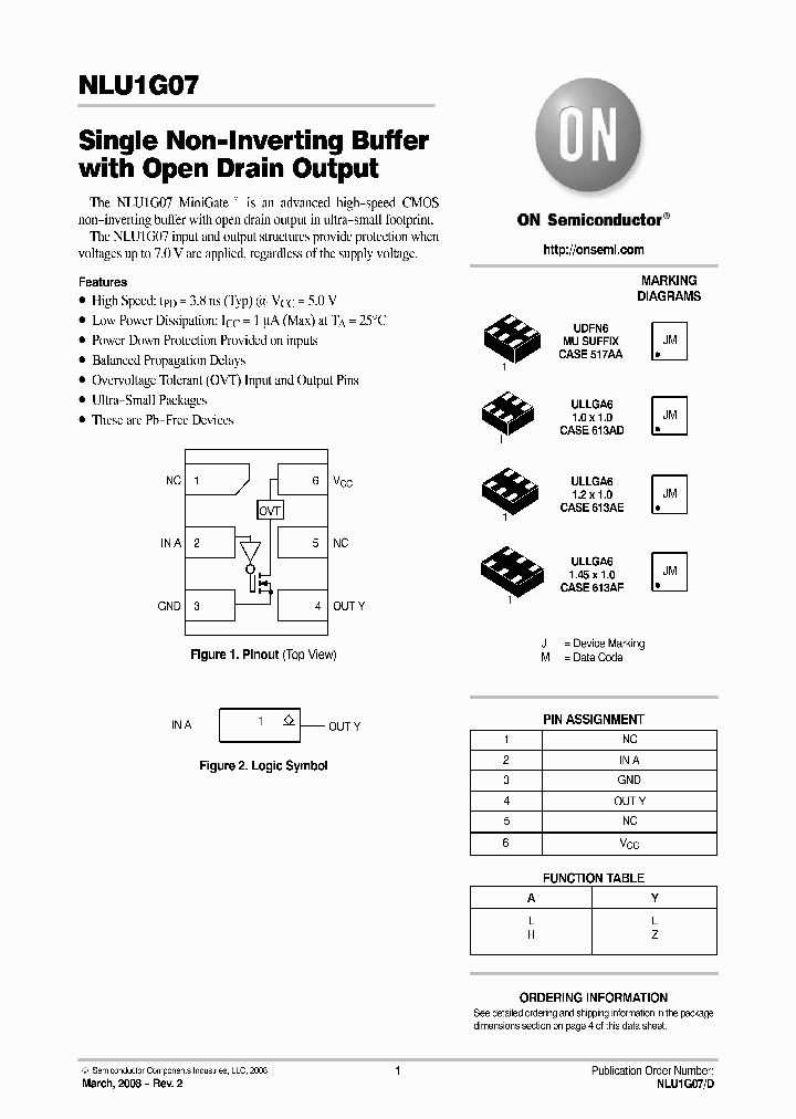 NLU1G07CMX1TCG_3307073.PDF Datasheet