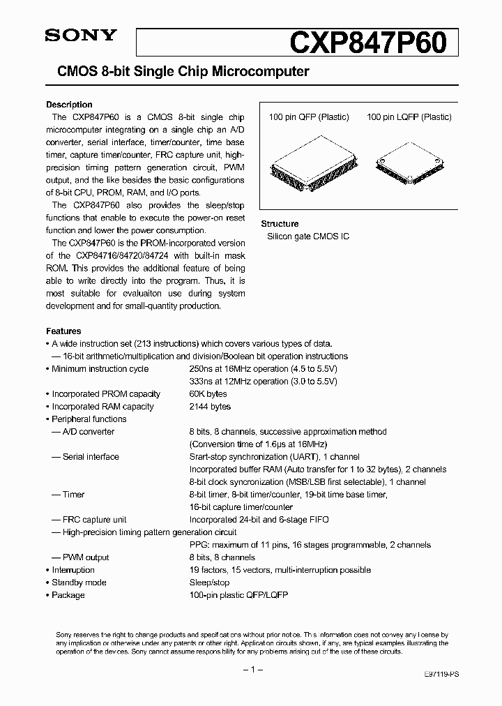 CXP847P60_3307171.PDF Datasheet