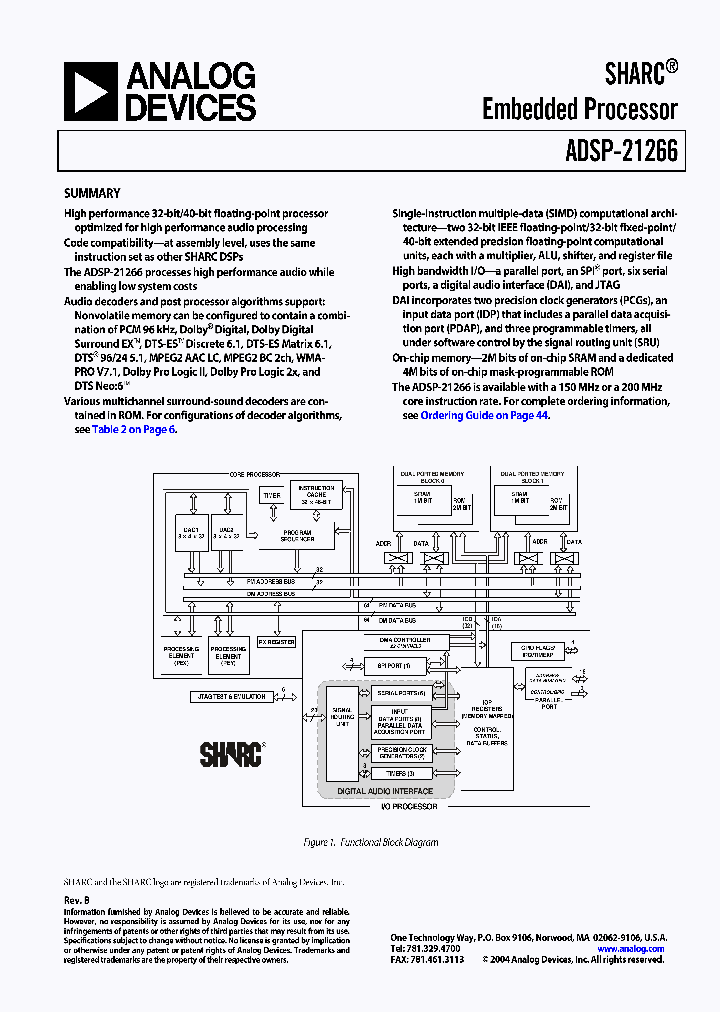 ADSP-21266SKBC-2B_3314494.PDF Datasheet
