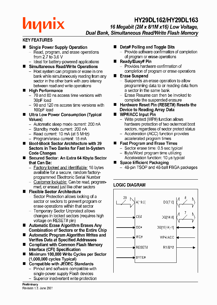 HY29DL163BF-70I_3319477.PDF Datasheet