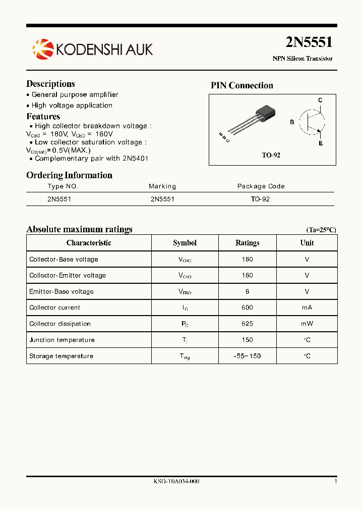 2N5551_3322413.PDF Datasheet