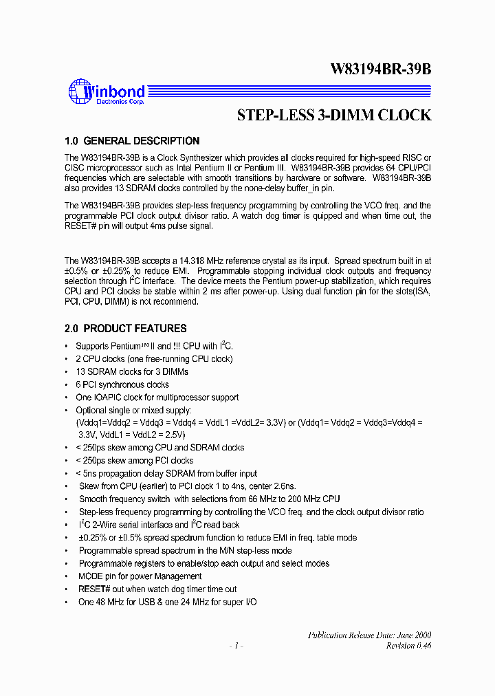 W83194BR-39B_3330395.PDF Datasheet