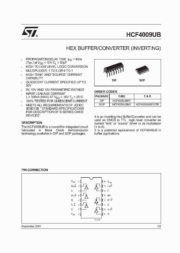 HCF4009UBM1_3332391.PDF Datasheet