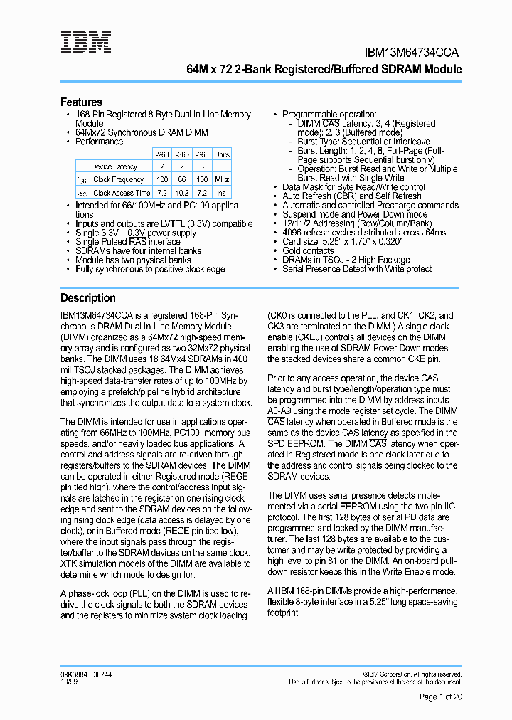 IBM13M64734CCA-260Y_3333100.PDF Datasheet