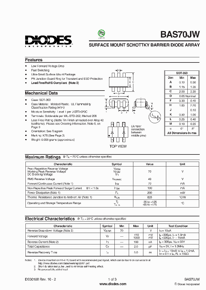 BAS70JW-7-F_3368362.PDF Datasheet