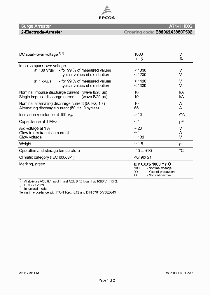 A71-H10XG_3376166.PDF Datasheet