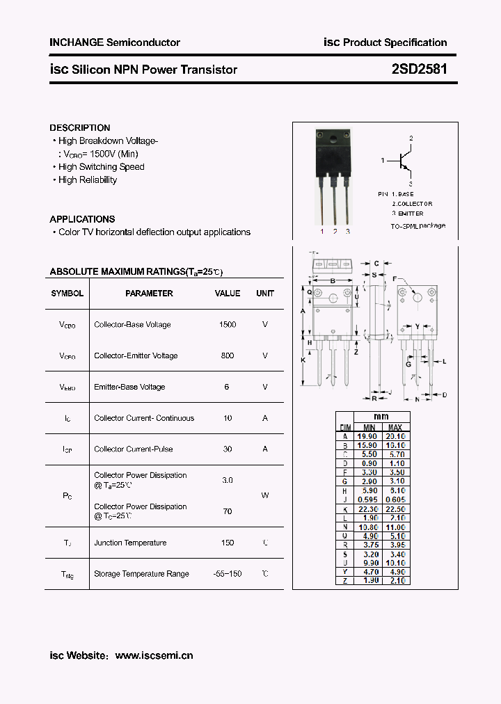 2SD2581_3390526.PDF Datasheet