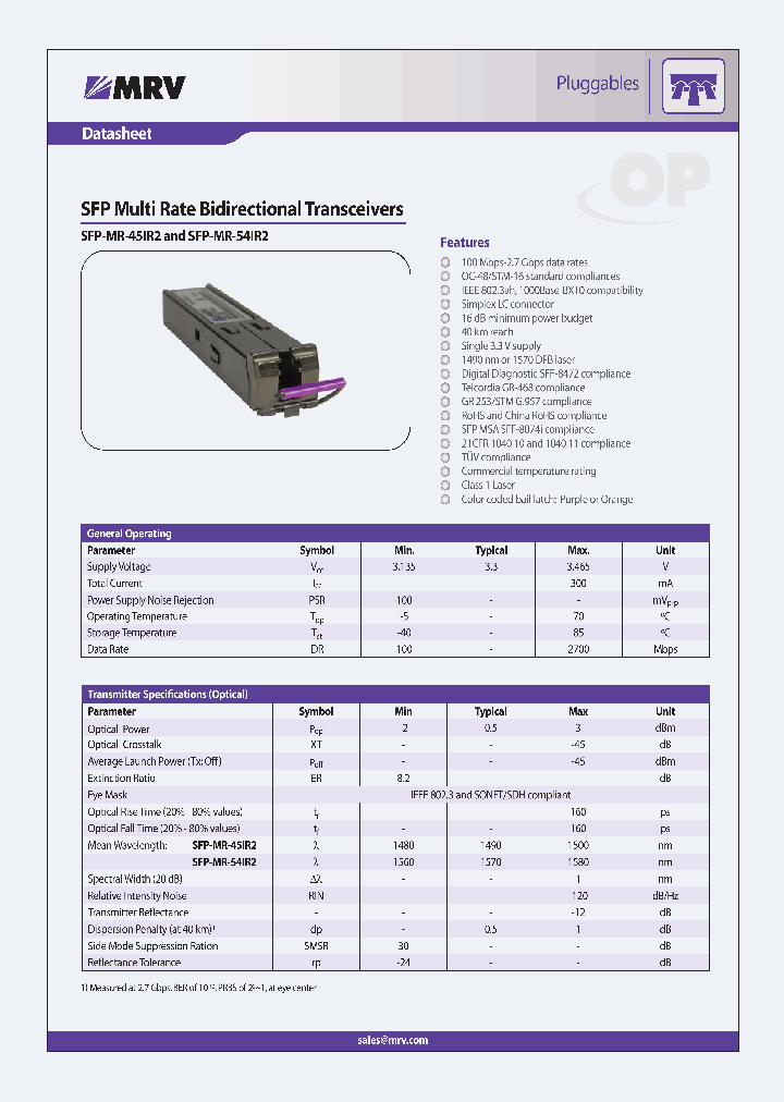 SFP-MR-45IR2_3406664.PDF Datasheet