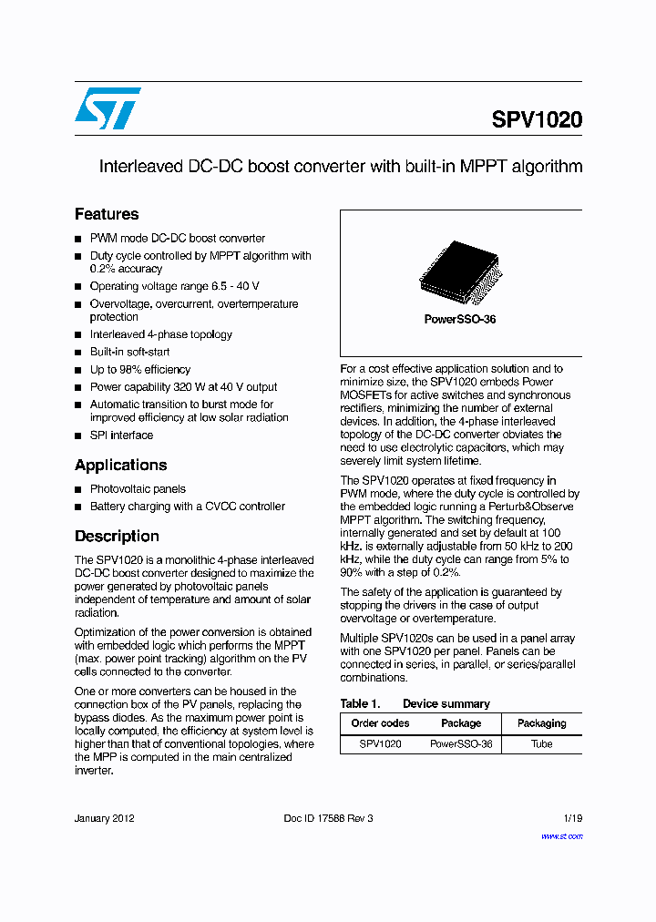 SPV1020_3413732.PDF Datasheet