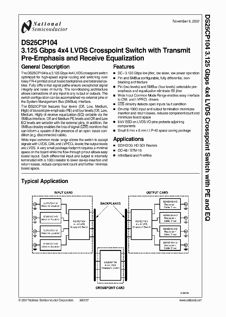 DS25CP104_3439774.PDF Datasheet