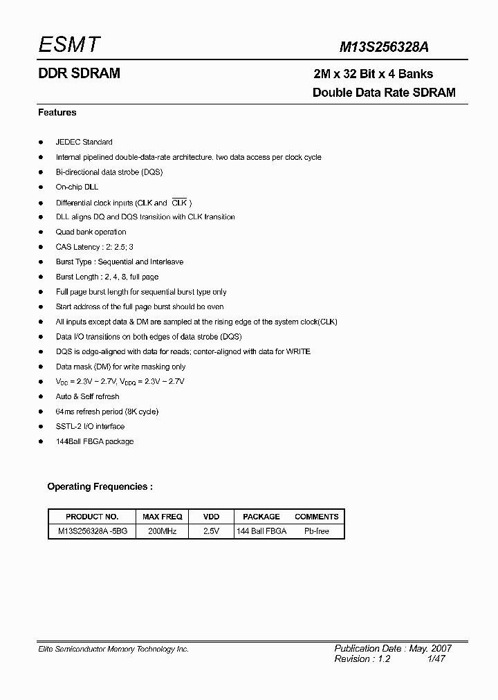 M13S256328A_3452950.PDF Datasheet