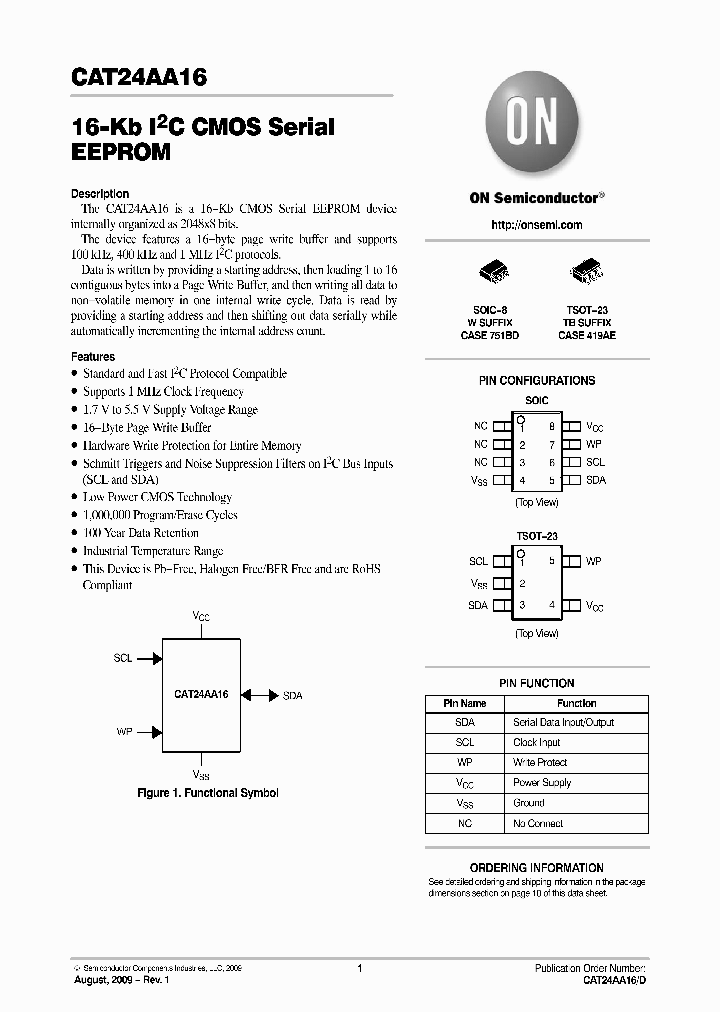 CAT24AA16WI-T10_3461567.PDF Datasheet