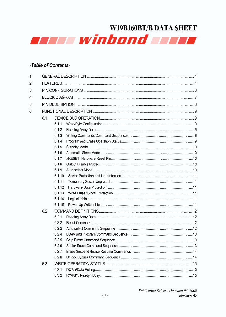 W19B160TBAH7H_3471259.PDF Datasheet