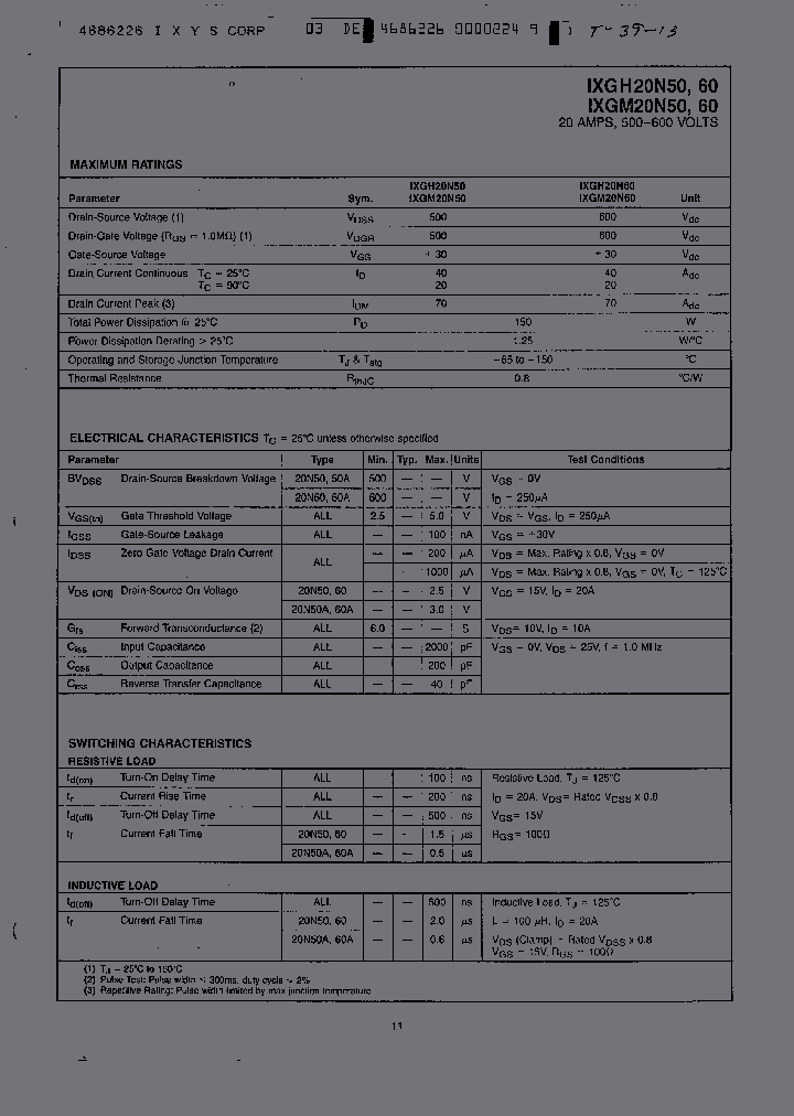 IXGM20N50_3554961.PDF Datasheet