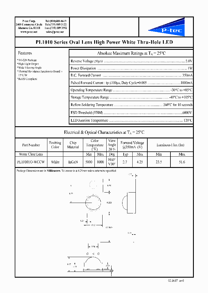 PL1010TO-WCCW_3668818.PDF Datasheet