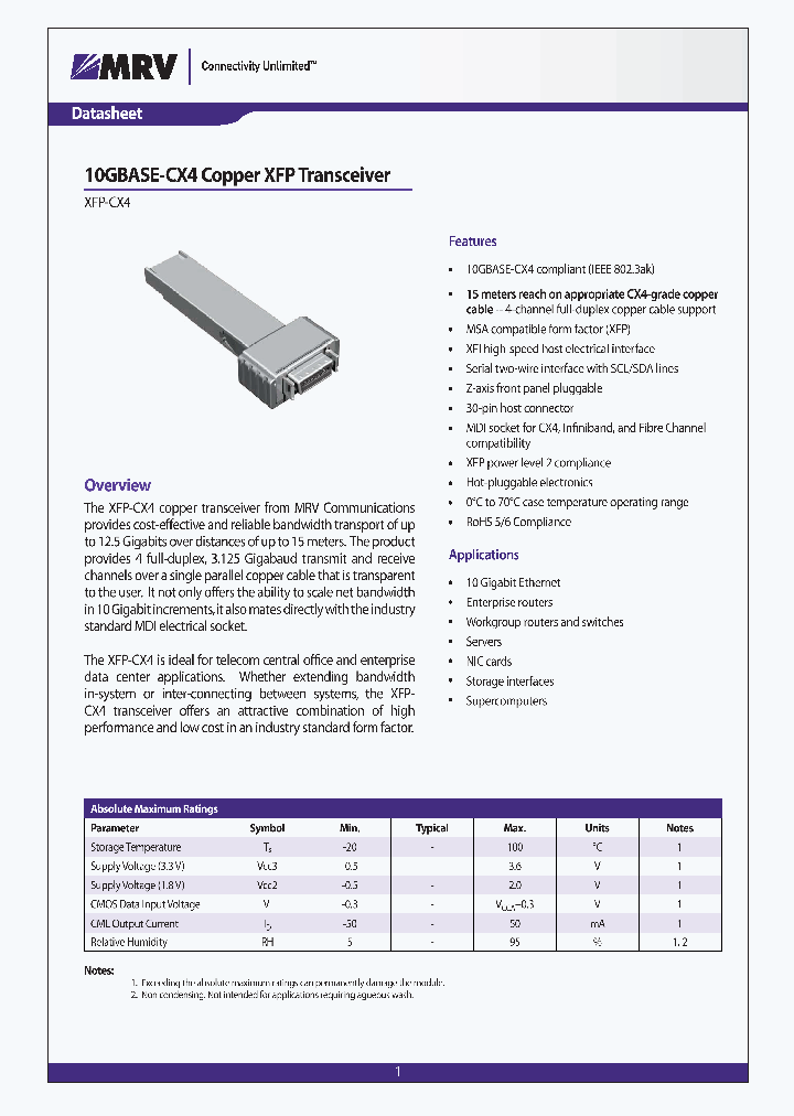 XFP-CX4_3673466.PDF Datasheet
