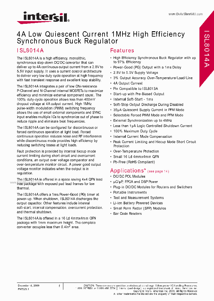 ISL8014A_3684707.PDF Datasheet