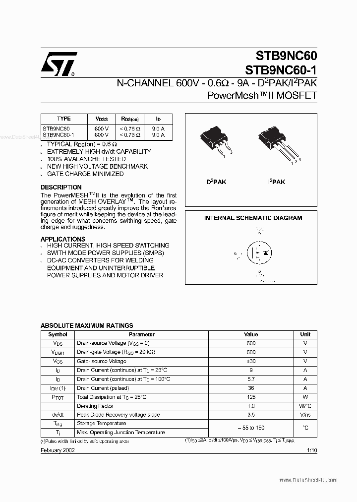B9NC60_3686172.PDF Datasheet