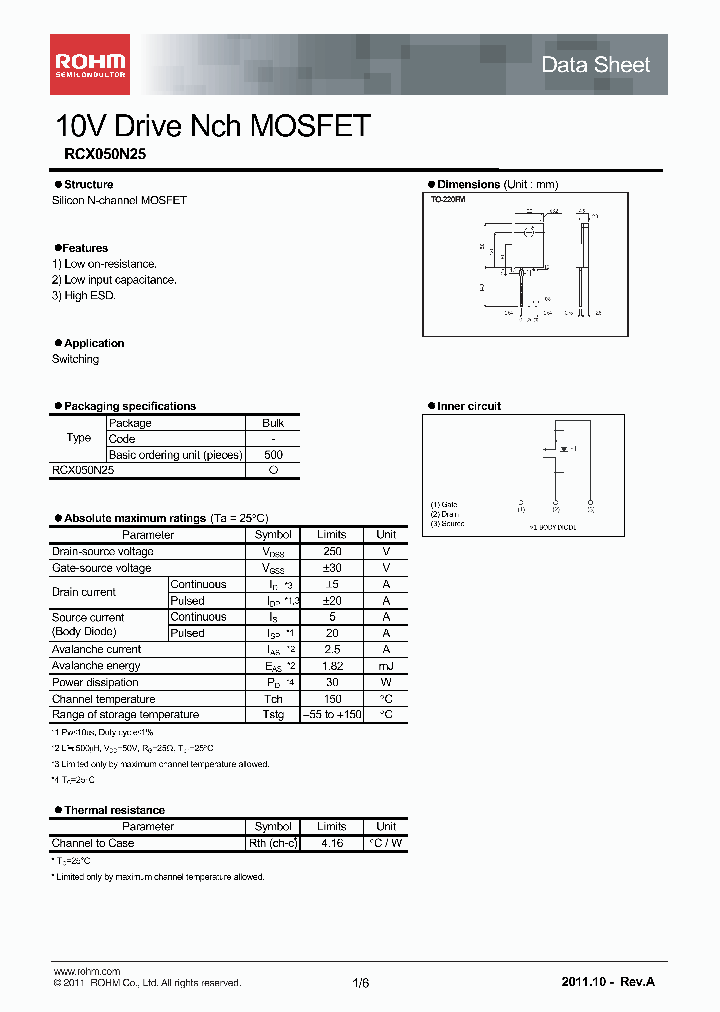 RCX050N25_3706693.PDF Datasheet