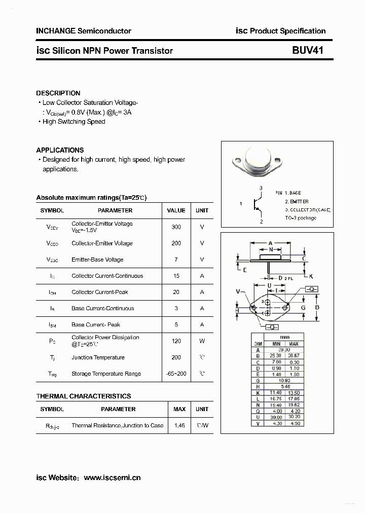 BUV41_3715023.PDF Datasheet