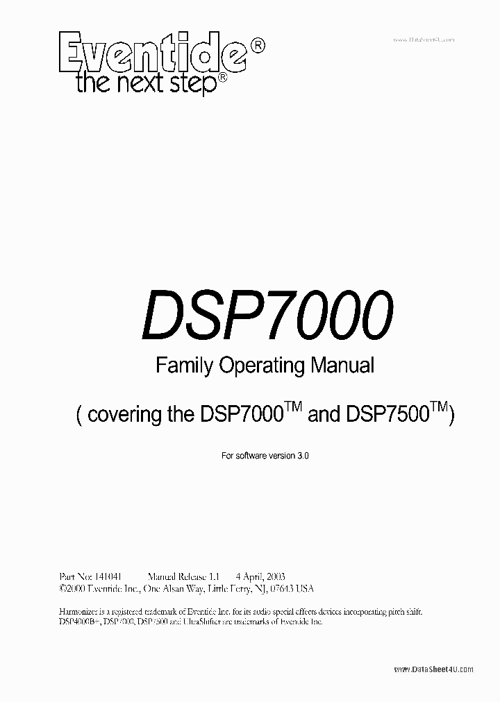 DSP7000_3723747.PDF Datasheet