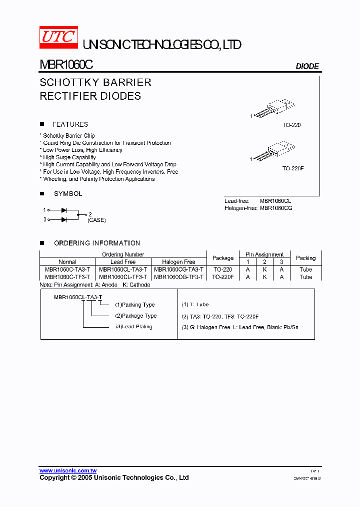 MBR1060CG-TA3-T_3770404.PDF Datasheet