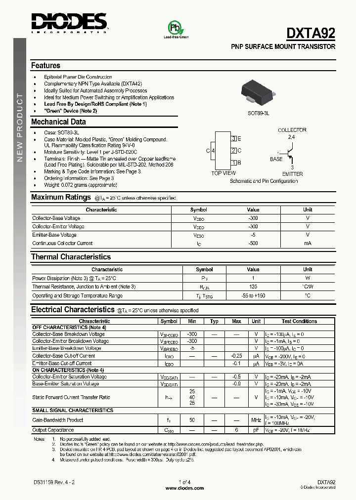 DXTA92-13_3800259.PDF Datasheet