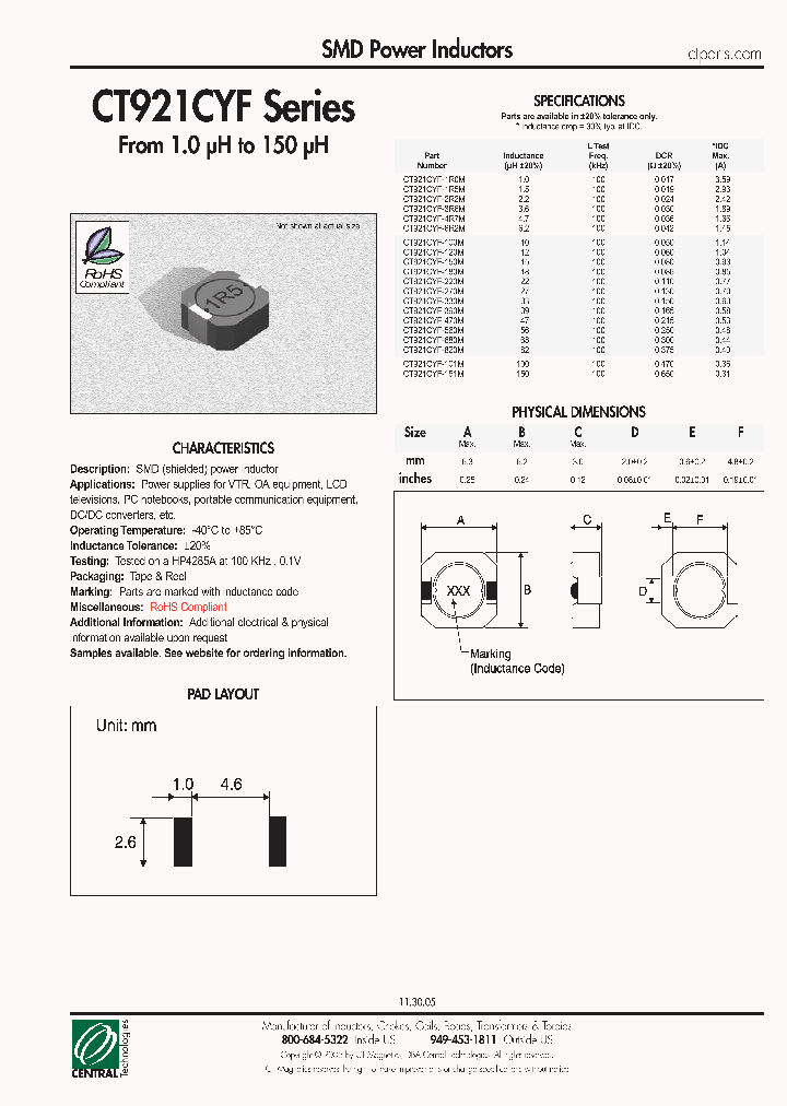 CT921CYF-4R7M_3750655.PDF Datasheet