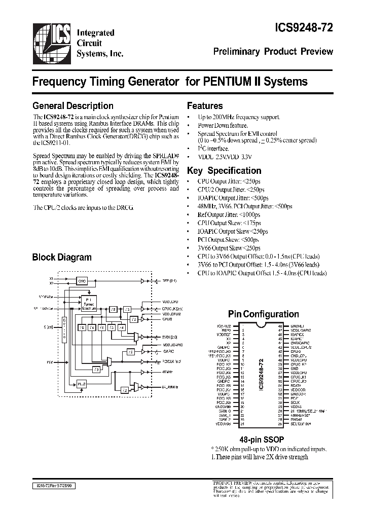 ICS9248YF-72LF_3750366.PDF Datasheet